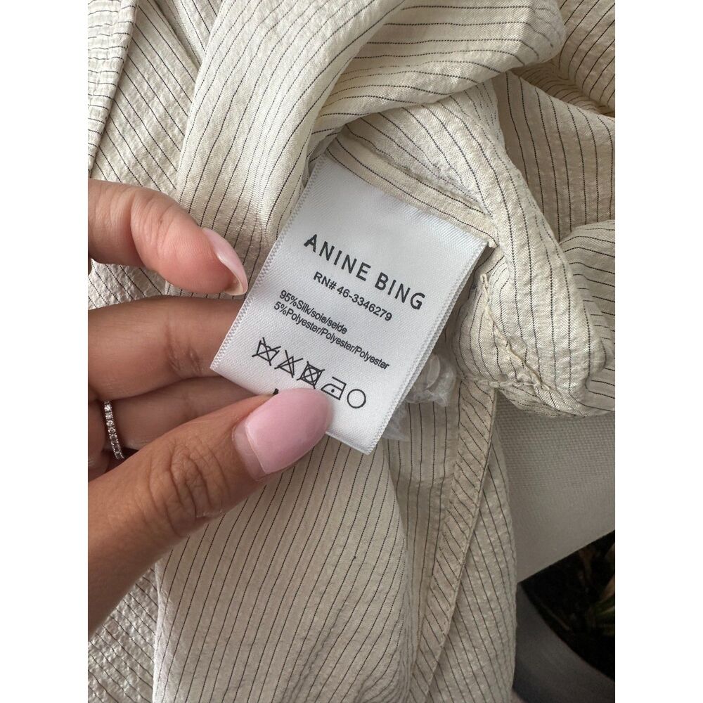 Anine Bing Cream Button Down Shirt - Picture 6 of 6